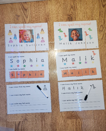 Personalised learn to spell my name toolkit