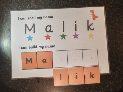 Personalised learn to spell my name toolkit