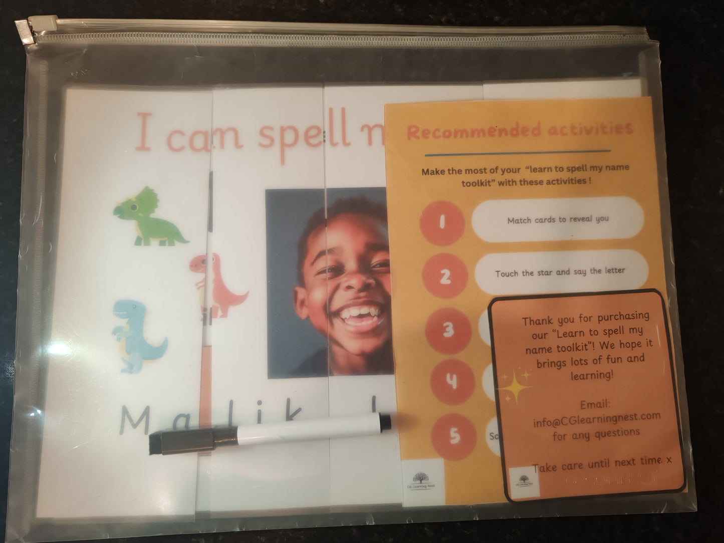 Personalised learn to spell my name toolkit