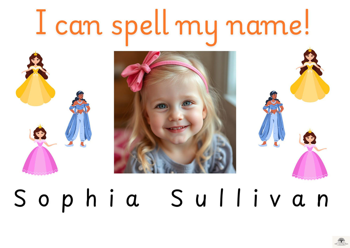 Personalised learn to spell my name toolkit